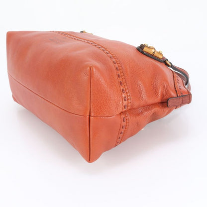 Gucci Bamboo Laid Back Crafty 339002 Leather Tote Bag Shoulder Hand Ladies RUE