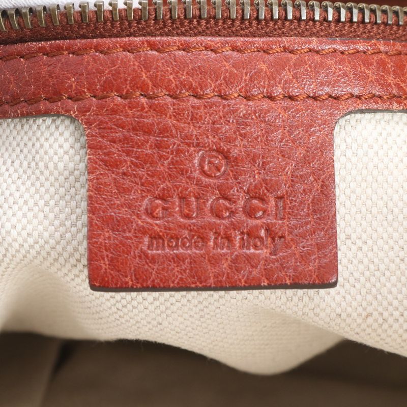 Gucci Bamboo Laid Back Crafty 339002 Leather Tote Bag Shoulder Hand Ladies RUE