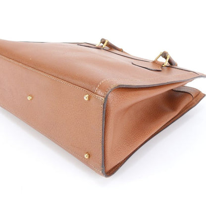 Vintage Old Gucci Bamboo Diana Leather Tote Bag Hand Brown A4 Ladies RUE De21-10