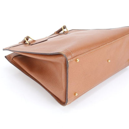 Vintage Old Gucci Bamboo Diana Leather Tote Bag Hand Brown A4 Ladies RUE De21-10