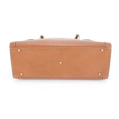 Vintage Old Gucci Bamboo Diana Leather Tote Bag Hand Brown A4 Ladies RUE De21-10