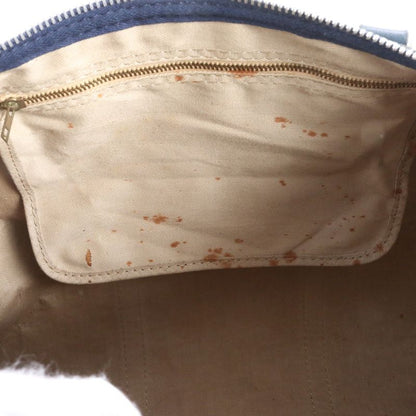 Christian Dior Trotter Leather Boston Bag Business Trip Tote Travel Navy A4