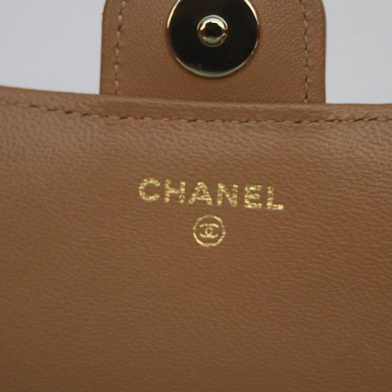 Chanel 22SS Ap3226 Camelbege Ram Ghardware Top Handle Chain Clutch Shoulder