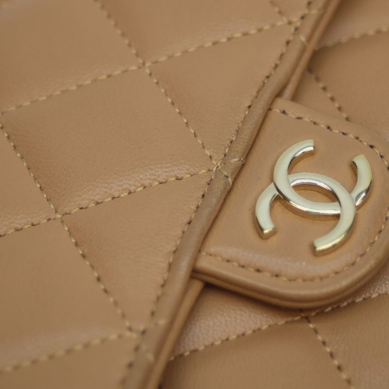 Chanel 22SS Ap3226 Camelbege Ram Ghardware Top Handle Chain Clutch Shoulder