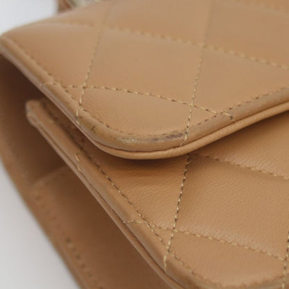 Chanel 22SS Ap3226 Camelbege Ram Ghardware Top Handle Chain Clutch Shoulder