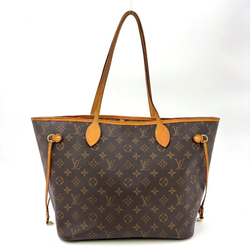 Louis Vuitton Neverfull MM Monogram Leather ×PVC Brown Tote Bag Gold M40156
