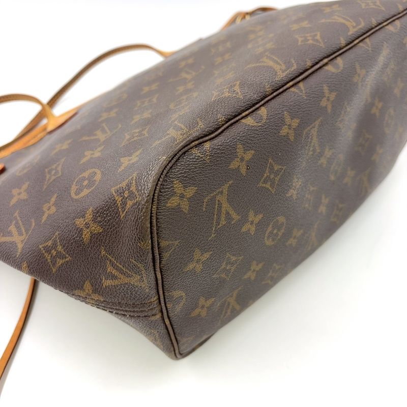 Louis Vuitton Neverfull MM Monogram Leather ×PVC Brown Tote Bag Gold M40156