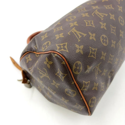 Louis Vuitton Speedy 25 Old Shape Monogram Leather ×PVC Brown Handbag Gold