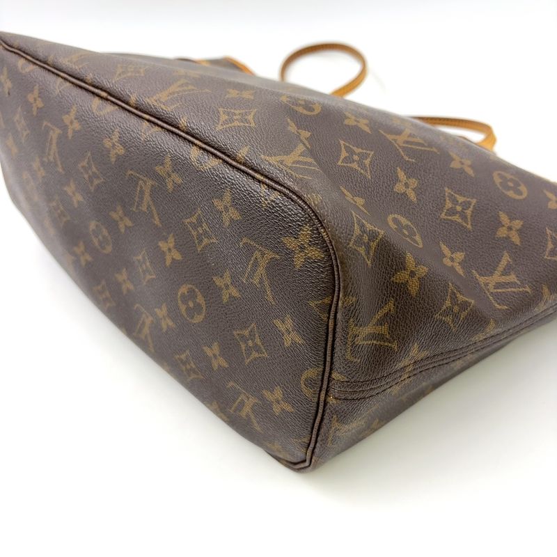 Louis Vuitton Neverfull MM Monogram Leather ×PVC Brown Tote Bag Gold M40156