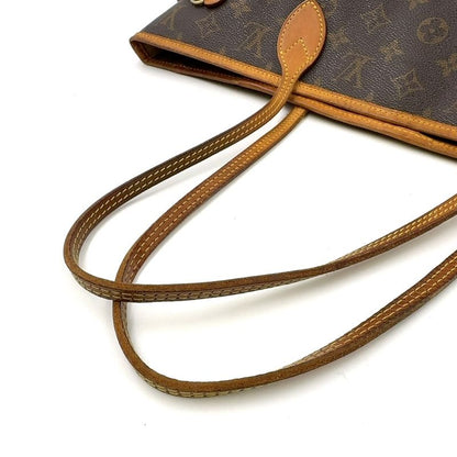 Louis Vuitton Neverfull MM Monogram Leather ×PVC Brown Tote Bag Gold M40156