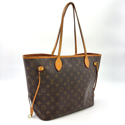 Louis Vuitton Neverfull MM Monogram Leather ×PVC Brown Tote Bag Gold M40156