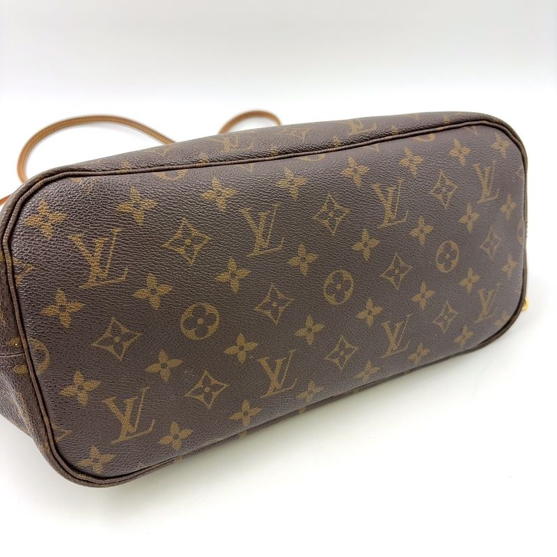 Louis Vuitton Neverfull MM Monogram Leather ×PVC Brown Tote Bag Gold M40156