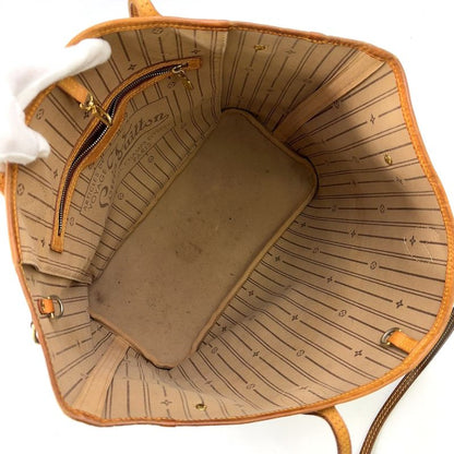 Louis Vuitton Neverfull MM Monogram Leather ×PVC Brown Tote Bag Gold M40156