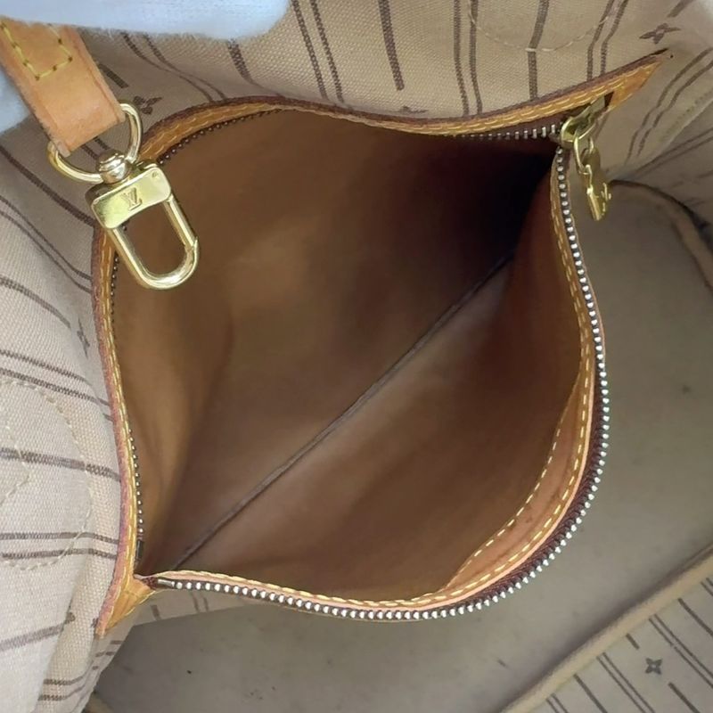 Louis Vuitton Neverfull MM Monogram Leather ×PVC Brown Tote Bag Gold M40156