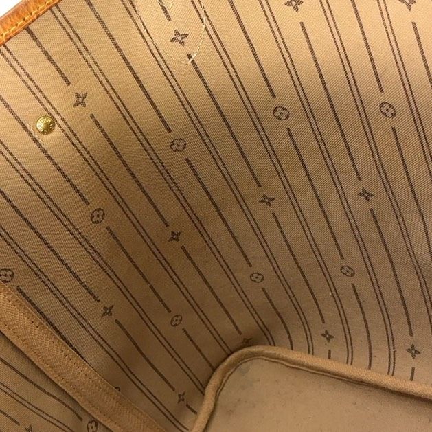 Louis Vuitton Neverfull MM Monogram Leather ×PVC Brown Tote Bag Gold M40156