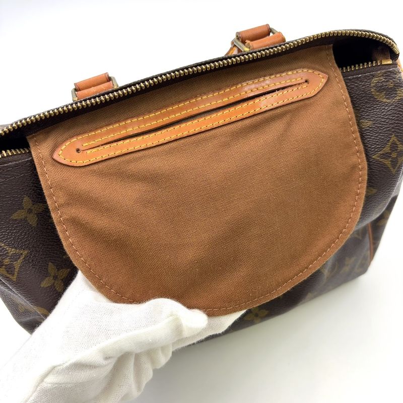 Louis Vuitton Speedy 25 Old Shape Monogram Leather ×PVC Brown Handbag Gold