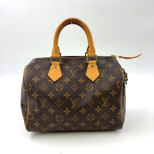Louis Vuitton Speedy 25 Monogram Leather X PVC Brown Handbag Gold M41528