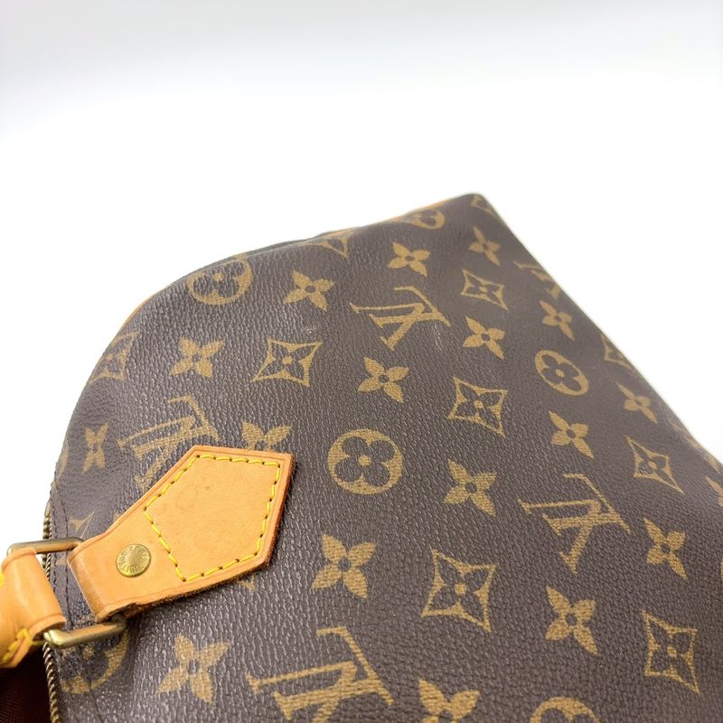 Louis Vuitton Speedy 25 Monogram Leather X PVC Brown Handbag Gold M41528