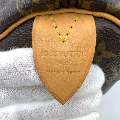 Louis Vuitton Speedy 25 Monogram Leather X PVC Brown Handbag Gold M41528