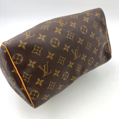 Louis Vuitton Speedy 25 Monogram Leather X PVC Brown Handbag Gold M41528
