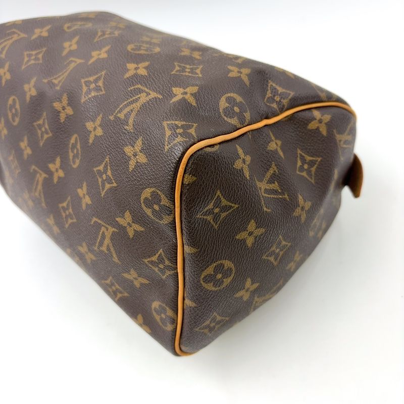 Louis Vuitton Speedy 25 Monogram Leather X PVC Brown Handbag Gold M41528