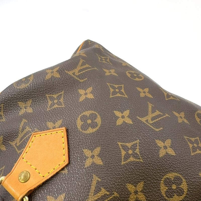 Louis Vuitton Speedy 25 Monogram Leather X PVC Brown Handbag Gold M41528