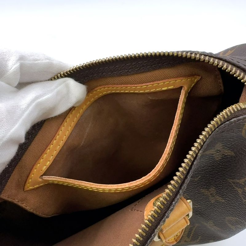 Louis Vuitton Speedy 25 Monogram Leather X PVC Brown Handbag Gold M41528