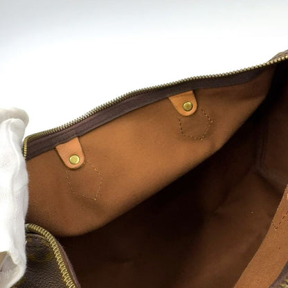 Louis Vuitton Speedy 35 Monogram Leather X PVC Brown Handbag Gold M41524