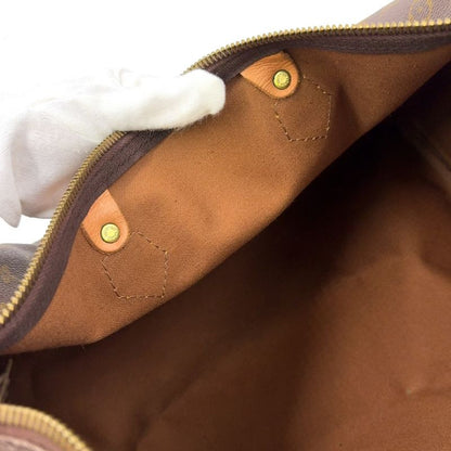 Louis Vuitton Speedy 35 Monogram Leather X PVC Brown Handbag Gold M41524