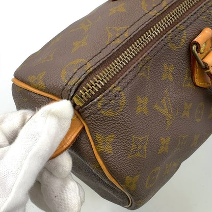 Louis Vuitton Speedy 35 Monogram Leather X PVC Brown Handbag Gold M41524