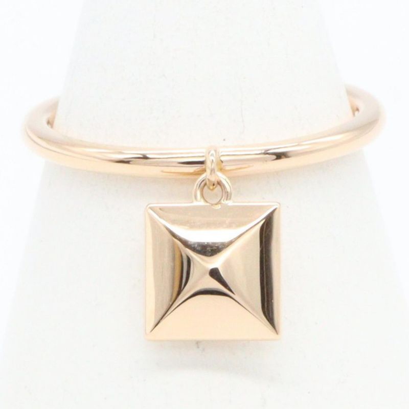 Hermes Ring ・ring Crew H Ring 18K Pink Gold (pink Gold) Crew Do H Ring Ladies