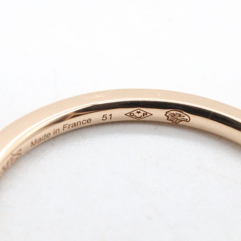 Hermes Ring ・ring Crew H Ring 18K Pink Gold (pink Gold) Crew Do H Ring Ladies