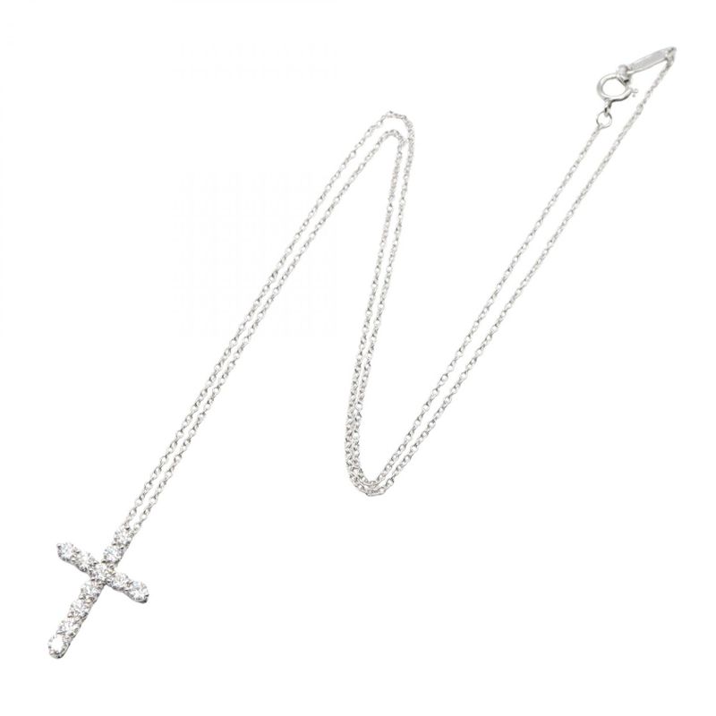 Tiffany & Co Tiffany＆co Necklace Small Cross Necklace Diamond Neck Circumference