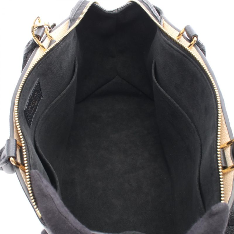 Louis Vuitton Handbag Petit Palais PM Bicolor Monogram Empreinte M58913 Black