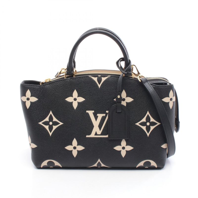 Louis Vuitton Handbag Petit Palais PM Bicolor Monogram Empreinte M58913 Black