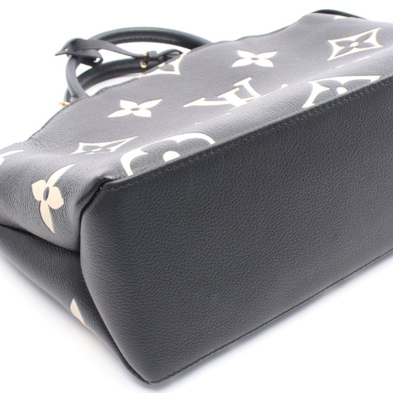 Louis Vuitton Handbag Petit Palais PM Bicolor Monogram Empreinte M58913 Black