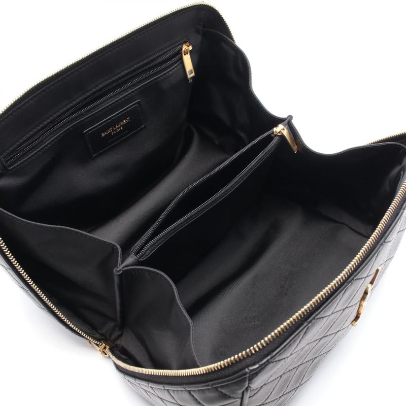 Saint Laurent Paris Handbag Gabby Vanity Black Leather Gabby Vanity Bag Ladies