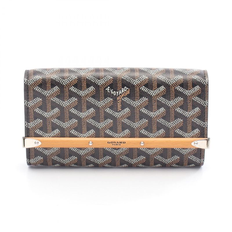 Goyard Pouch Monte Carlo Mini Case Monte2minty01cl01p Black Natural PVC Coated