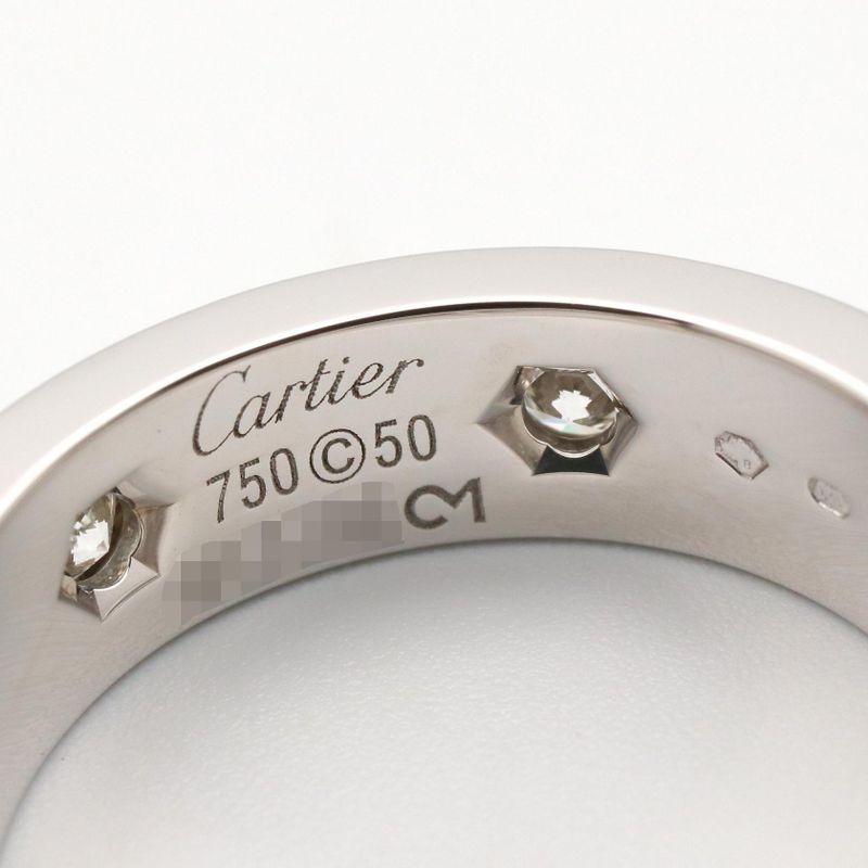 Cartier Ring ・ring Love Ring 6PD 18K White Gold (white Gold) Diamond Love Ring