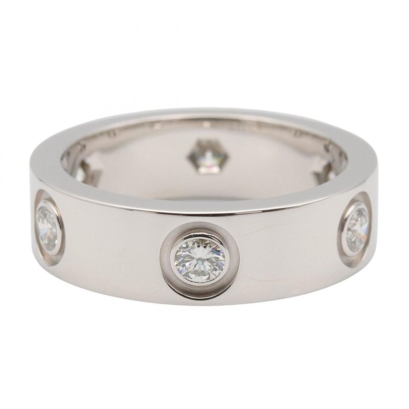 Cartier Ring ・ring Love Ring 6PD 18K White Gold (white Gold) Diamond Love Ring