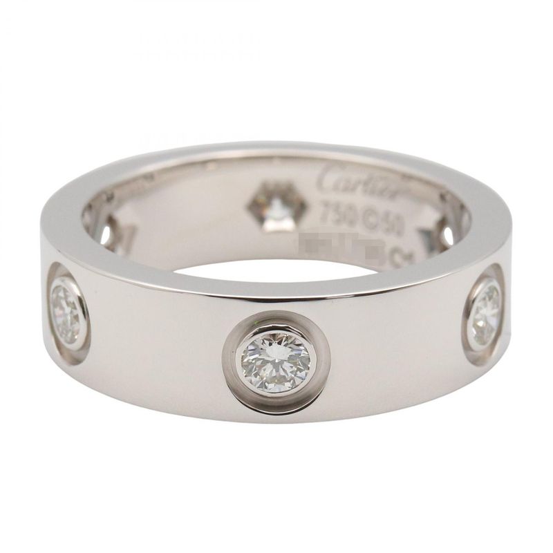 Cartier Ring ・ring Love Ring 6PD 18K White Gold (white Gold) Diamond Love Ring