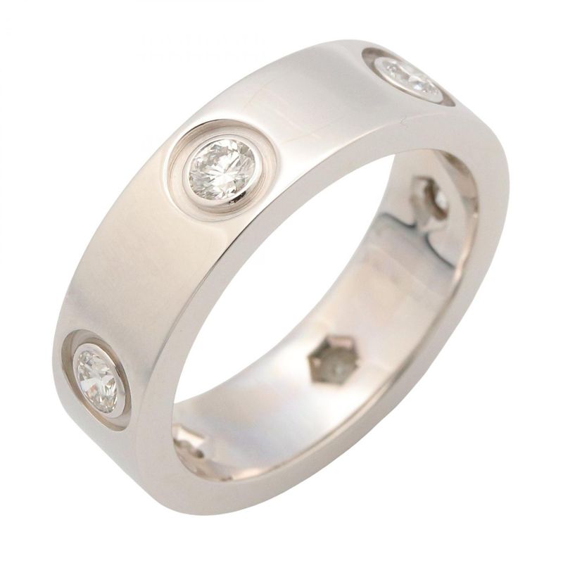 Cartier Ring ・ring Love Ring 6PD 18K White Gold (white Gold) Diamond Love Ring