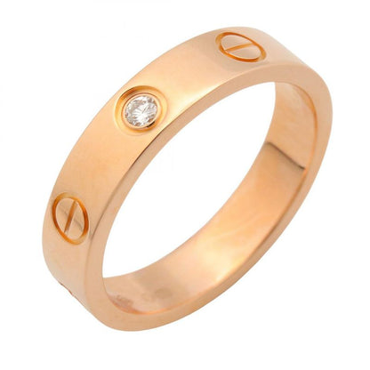 Cartier Ring ・ring Mini Love Ring 1PD B4050750 18K Pink Gold (pink Gold)