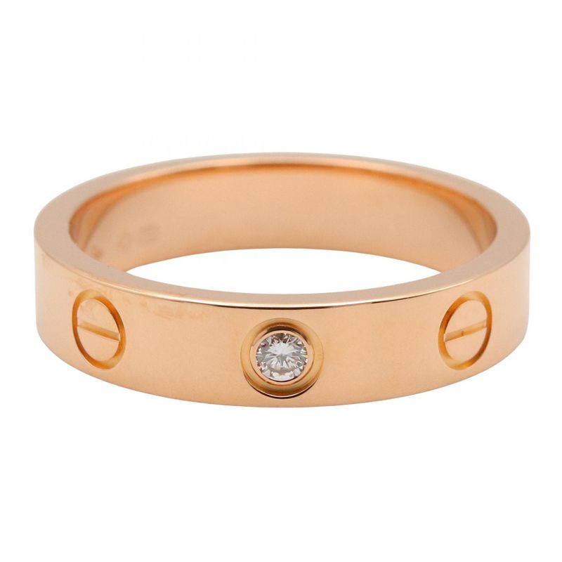 Cartier Ring ・ring Mini Love Ring 1PD B4050750 18K Pink Gold (pink Gold)