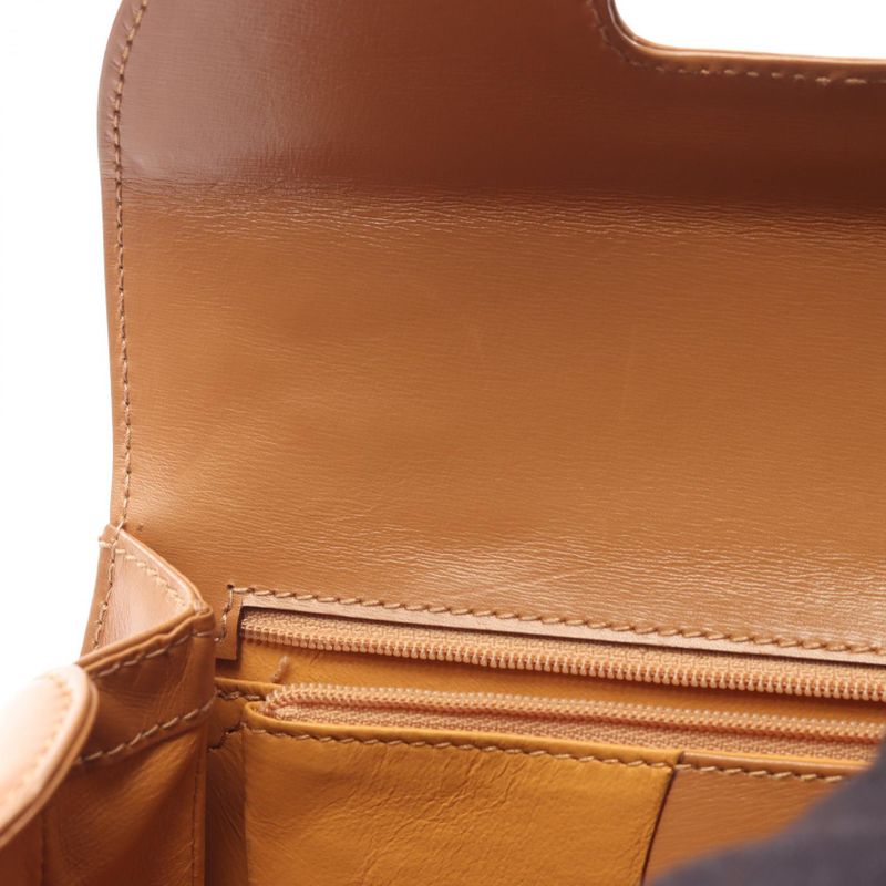 Gucci Handbag Bamboo 00020460188 Camel Leather Bamboo 2way Shoulder Ladies Used