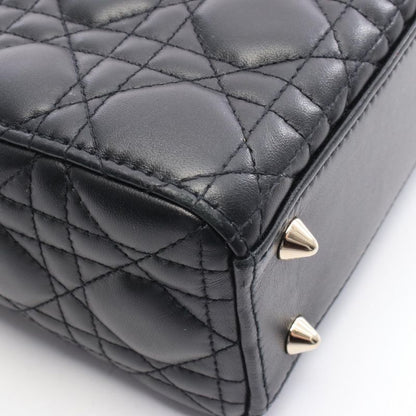 Dior Handbag Lady Dior Small Cannage Black Leather Lady Dior Cannage 2way Tote