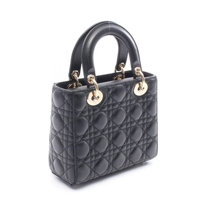 Dior Handbag Lady Dior Small Cannage Black Leather Lady Dior Cannage 2way Tote