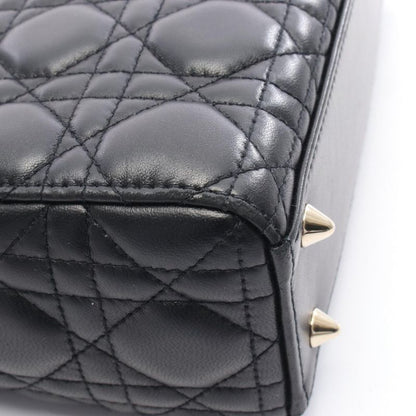 Dior Handbag Lady Dior Small Cannage Black Leather Lady Dior Cannage 2way Tote