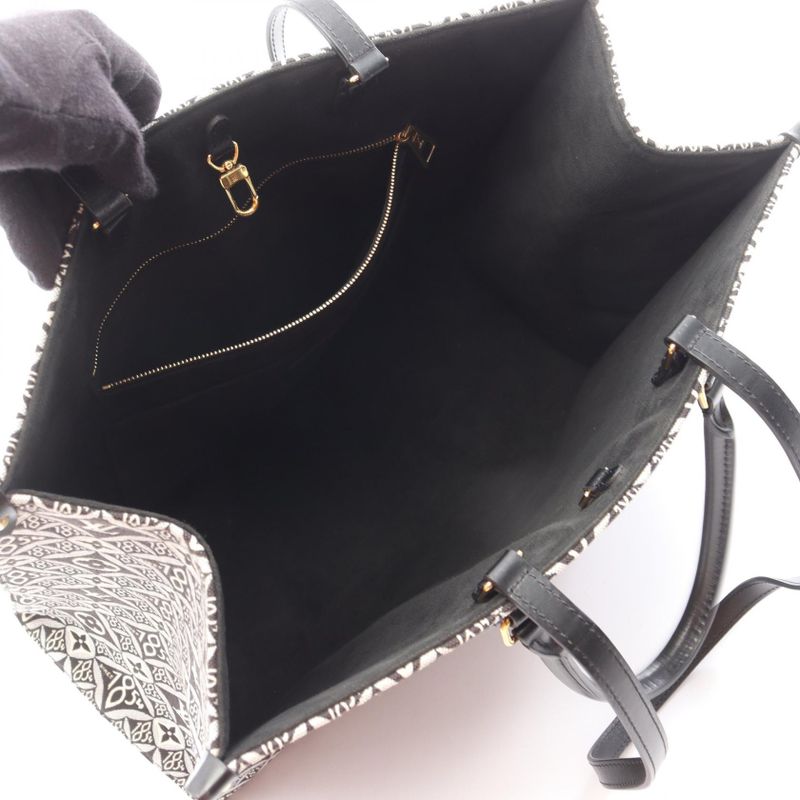 Louis Vuitton Tote Bag On The Go GM Since 1854 M57207 Noir Black Canvas Leather