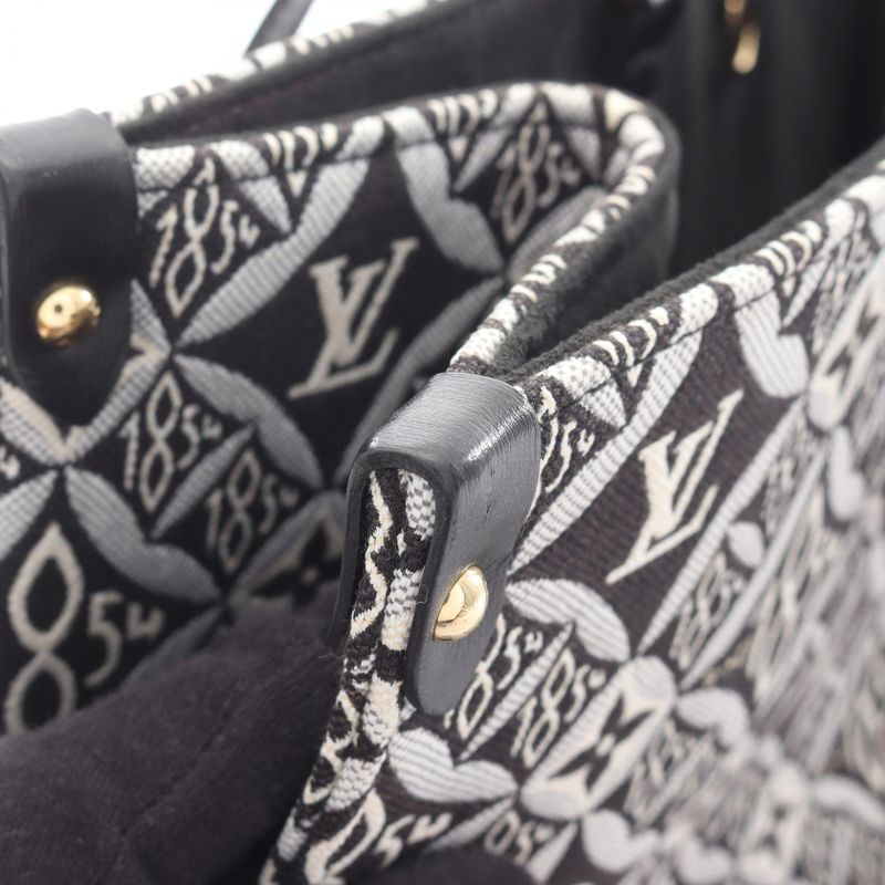 Louis Vuitton Tote Bag On The Go GM Since 1854 M57207 Noir Black Canvas Leather